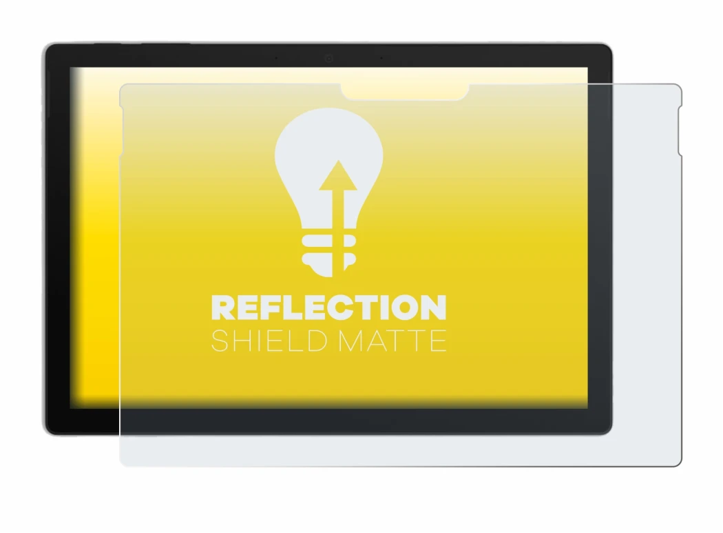 Abbildung des Geräts Microsoft Surface Pro 7 mit einer Vielzahl des Displayschutzes.