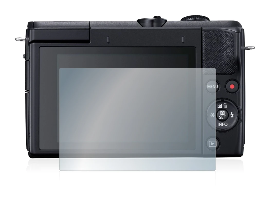 Abbildung des Geräts Canon EOS M200 mit einer Vielzahl des Displayschutzes.
