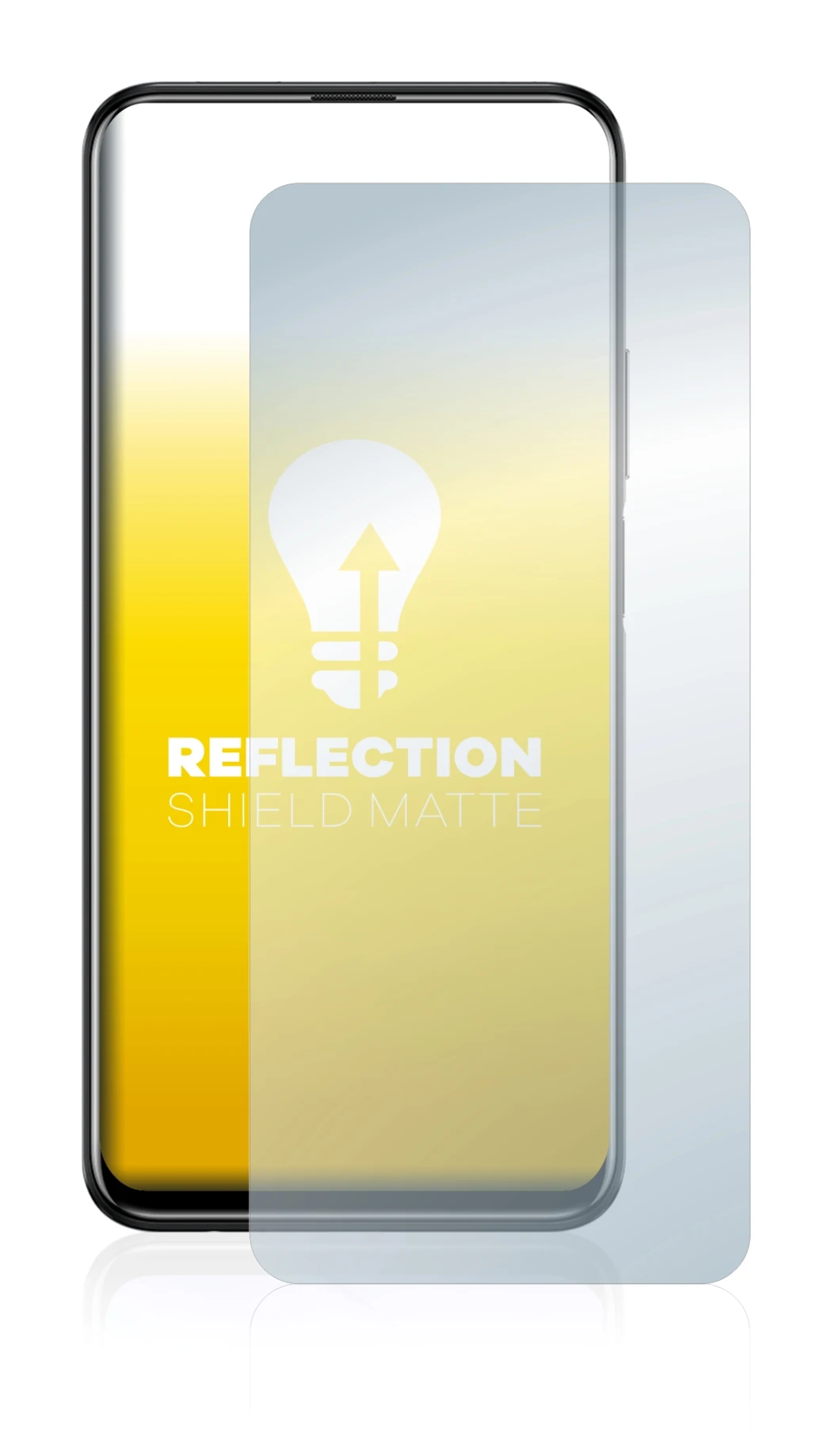 Abbildung des Geräts Huawei Y9s mit einer Vielzahl des Displayschutzes.