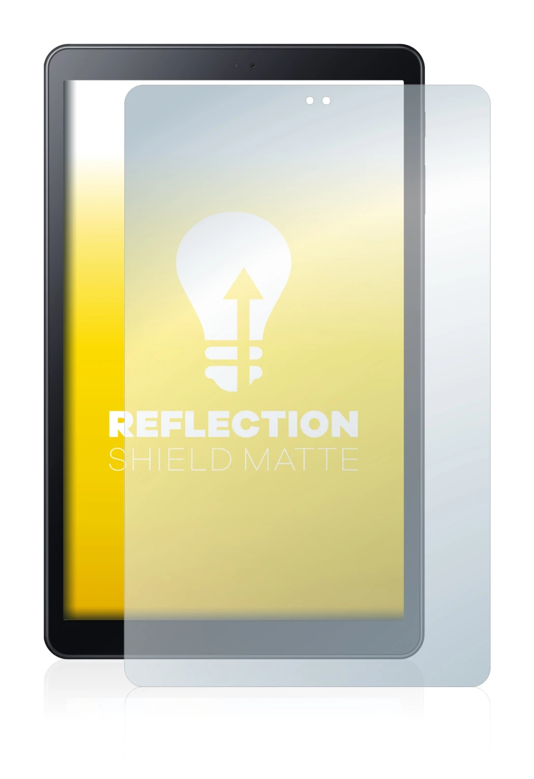 Abbildung des Geräts Samsung Galaxy Tab A 10.5 WiFi 2018 mit einer Vielzahl des Displayschutzes.