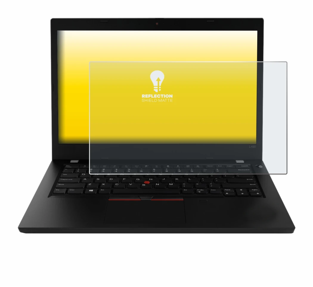 Abbildung des Geräts Lenovo ThinkPad L490 mit einer Vielzahl des Displayschutzes.