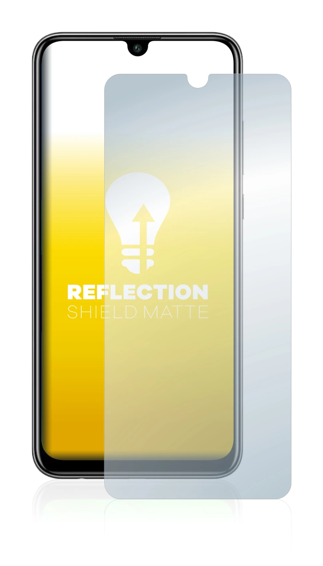 Abbildung des Geräts Huawei P smart 2020 mit einer Vielzahl des Displayschutzes.