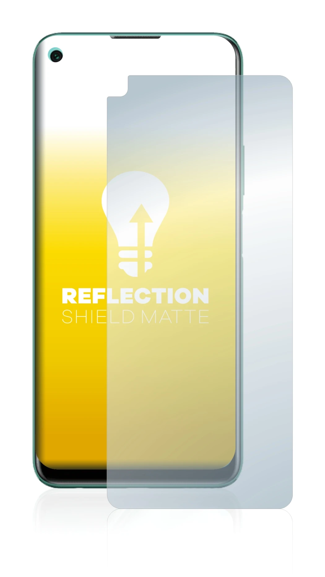 Abbildung des Geräts Huawei P40 lite 5G mit einer Vielzahl des Displayschutzes.