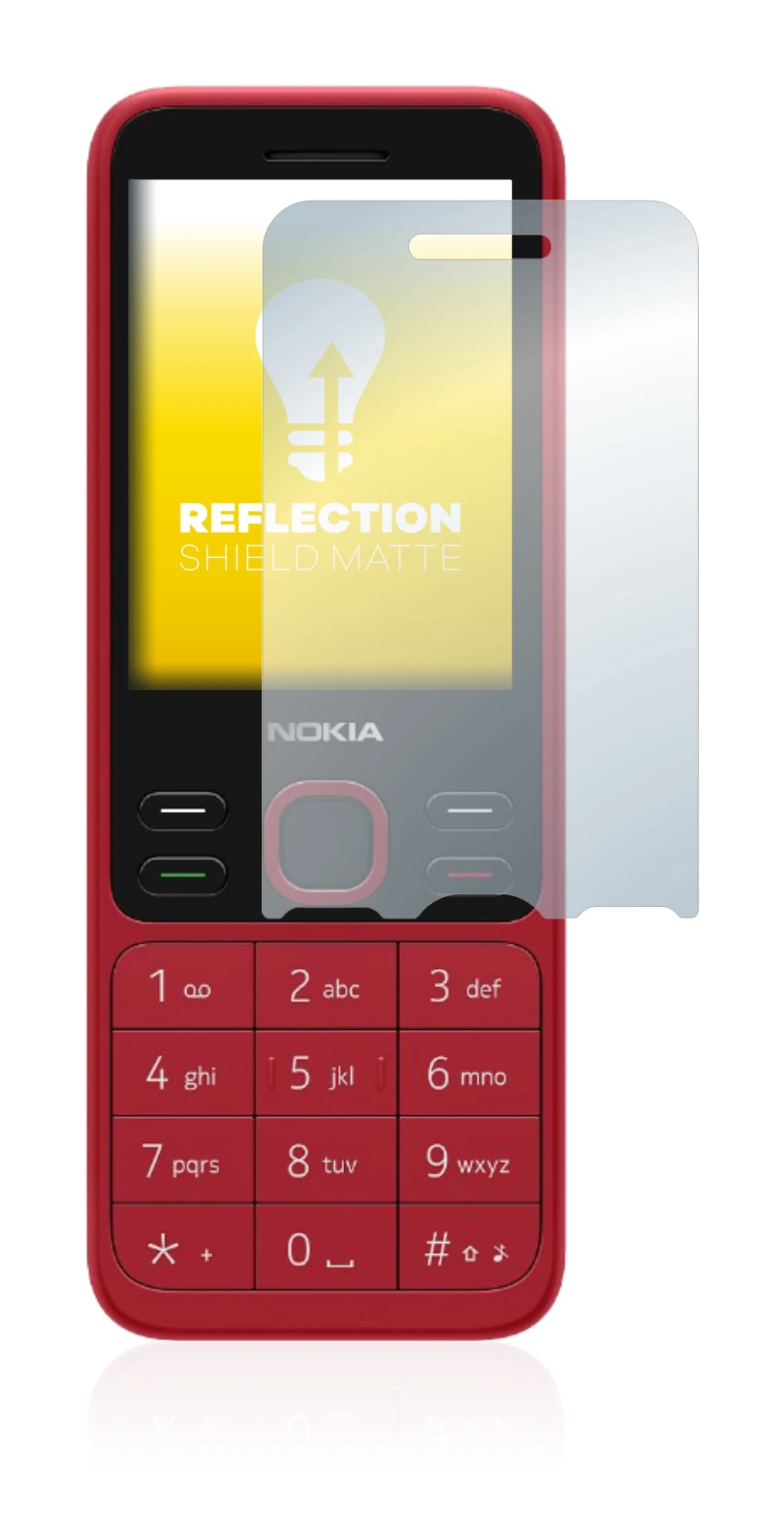 Abbildung des Geräts Nokia 150 2020 mit einer Vielzahl des Displayschutzes.