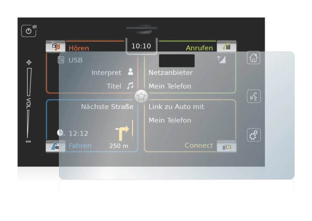 Abbildung des Geräts Bosch Suzuki Vitara 1.4 BoosterJet 2019 SLDA Infotainment System mit einer Vielzahl des Displayschutzes.