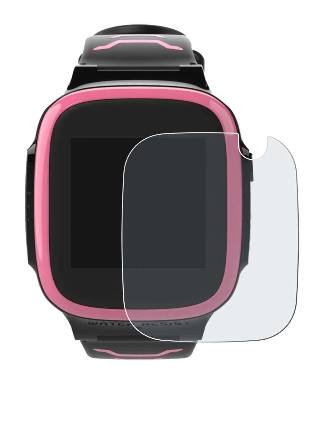 Abbildung des Geräts Xplora X5 Play mit einer Vielzahl des Displayschutzes.