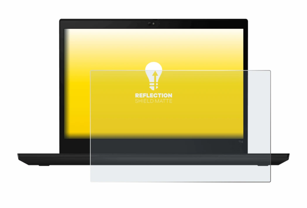 Abbildung des Geräts Lenovo ThinkPad T14 Gen 1 mit einer Vielzahl des Displayschutzes.