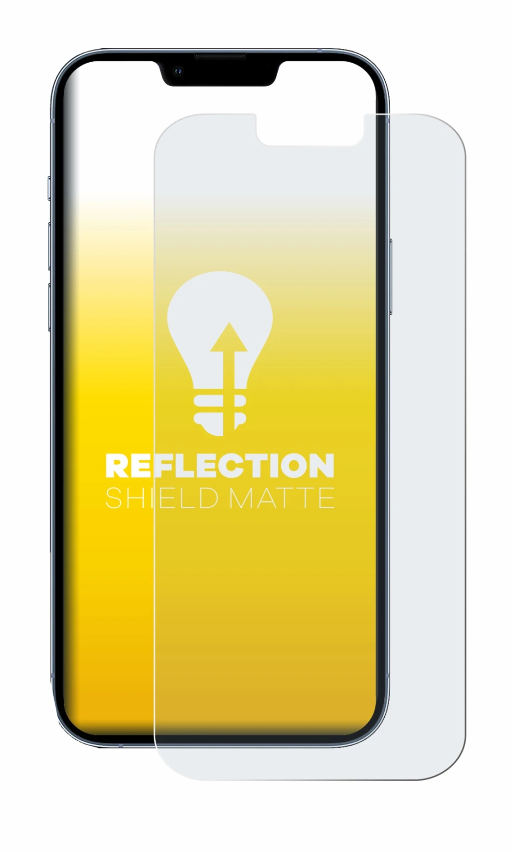 Abbildung des Geräts Apple iPhone 13 Pro Max mit einer Vielzahl des Displayschutzes.