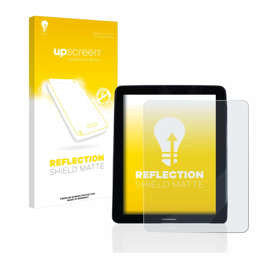 Vorderseite einer Produktverpackung mit dem Markenlogo upscreen. Daneben ist das Gerät Volvo Polestar 2 2020 Infotainment Syst