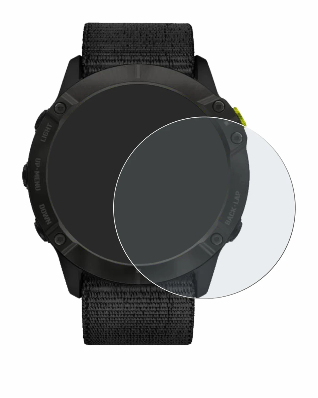 Abbildung des Geräts Garmin Enduro mit einer Vielzahl des Displayschutzes.