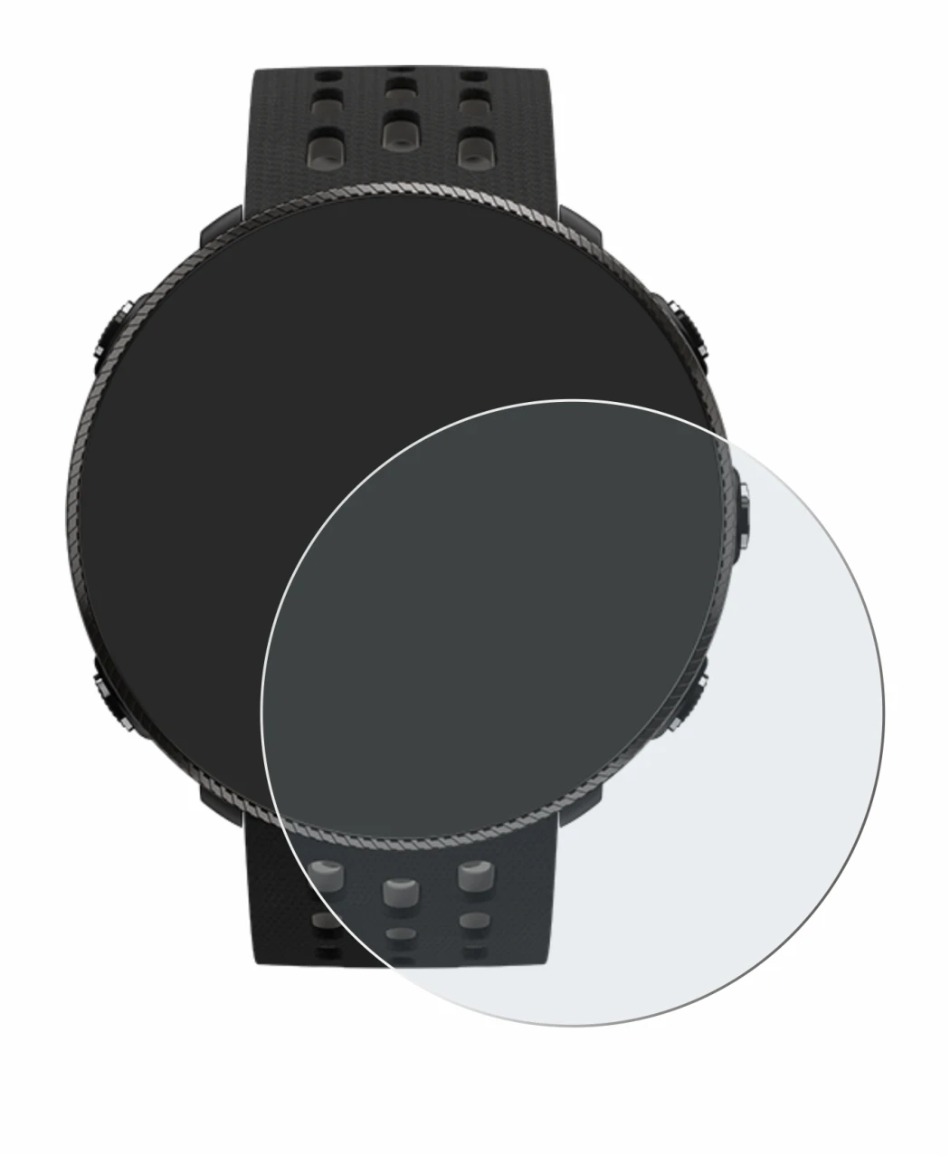 Abbildung des Geräts Polar Vantage M2 mit einer Vielzahl des Displayschutzes.