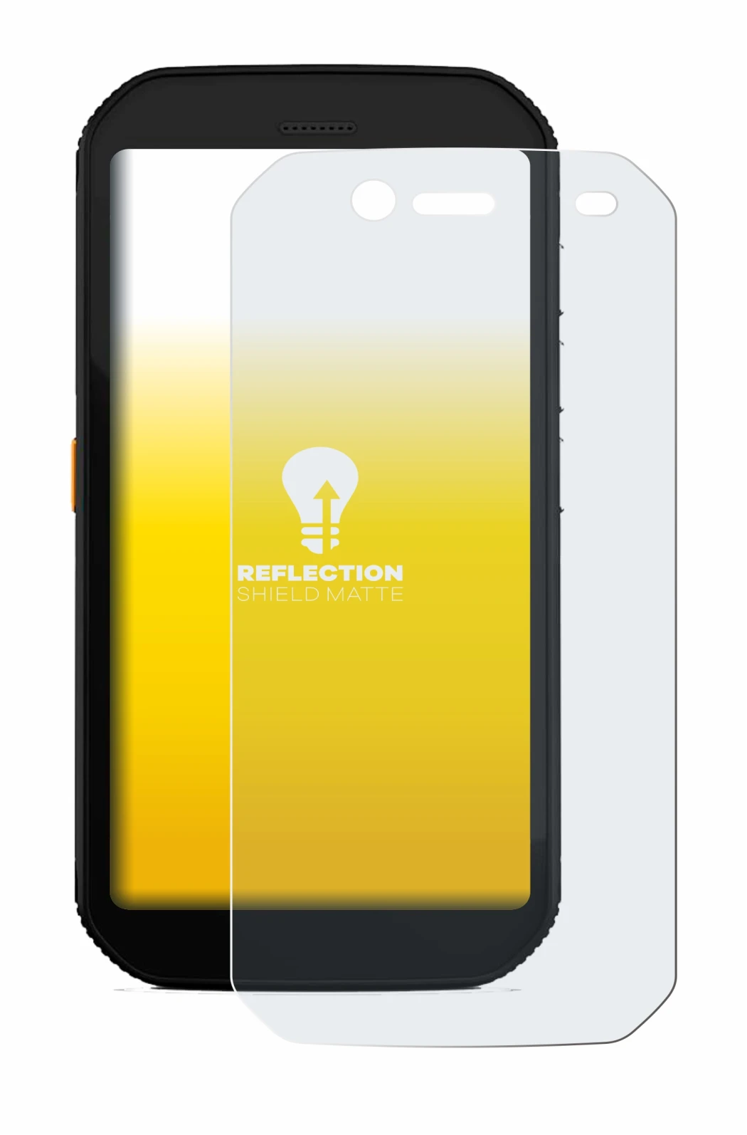 Abbildung des Geräts Caterpillar Cat S42 H+ mit einer Vielzahl des Displayschutzes.