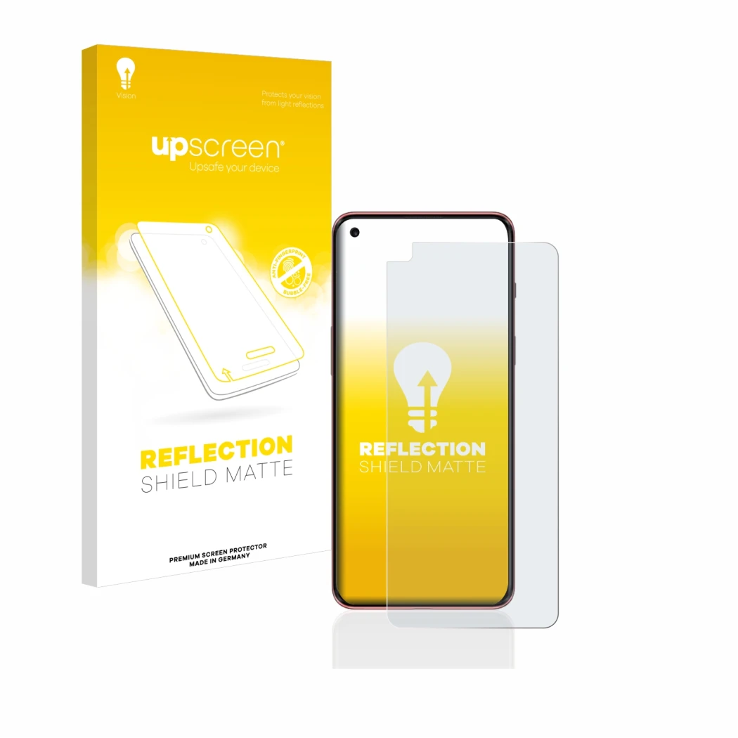 Vorderseite einer Produktverpackung mit dem Markenlogo upscreen. Daneben ist das Gerät OnePlus Nord 2 5G mit dem zugehörigen D