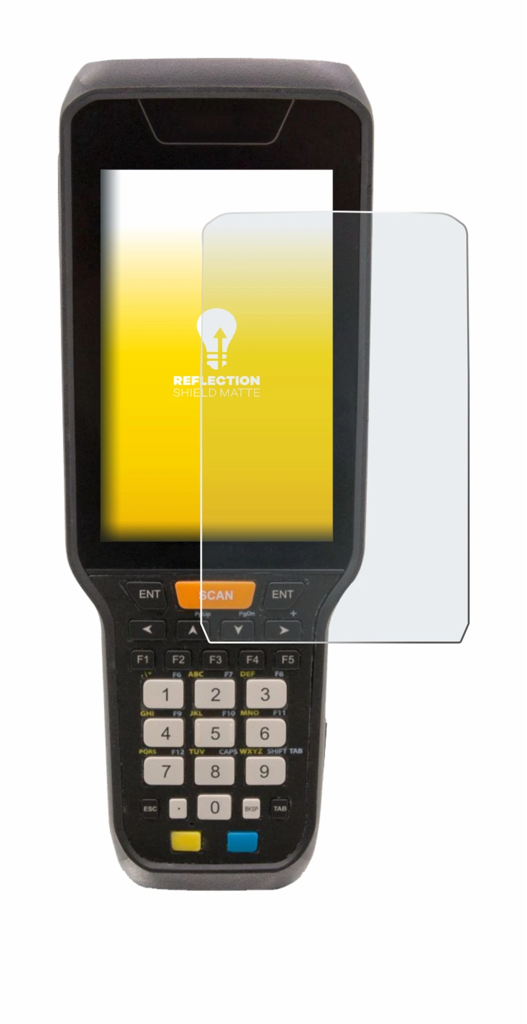 Abbildung des Geräts Datalogic Skorpio X5 mit einer Vielzahl des Displayschutzes.