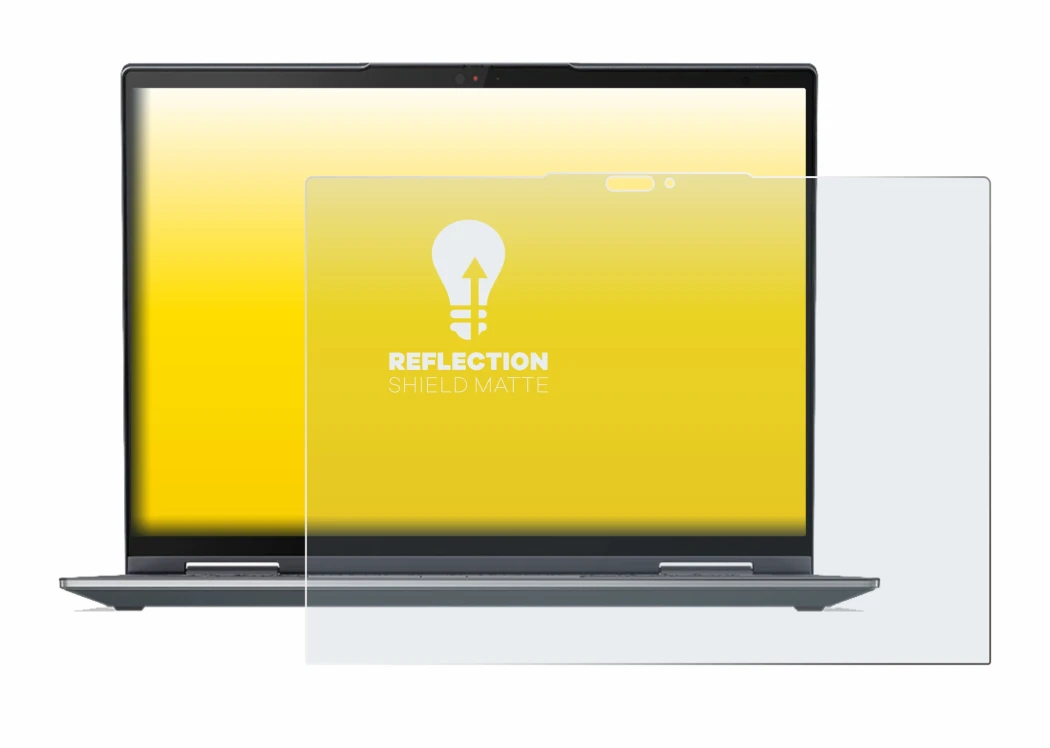 Abbildung des Geräts Lenovo ThinkPad X1 Yoga Gen 7 mit einer Vielzahl des Displayschutzes.