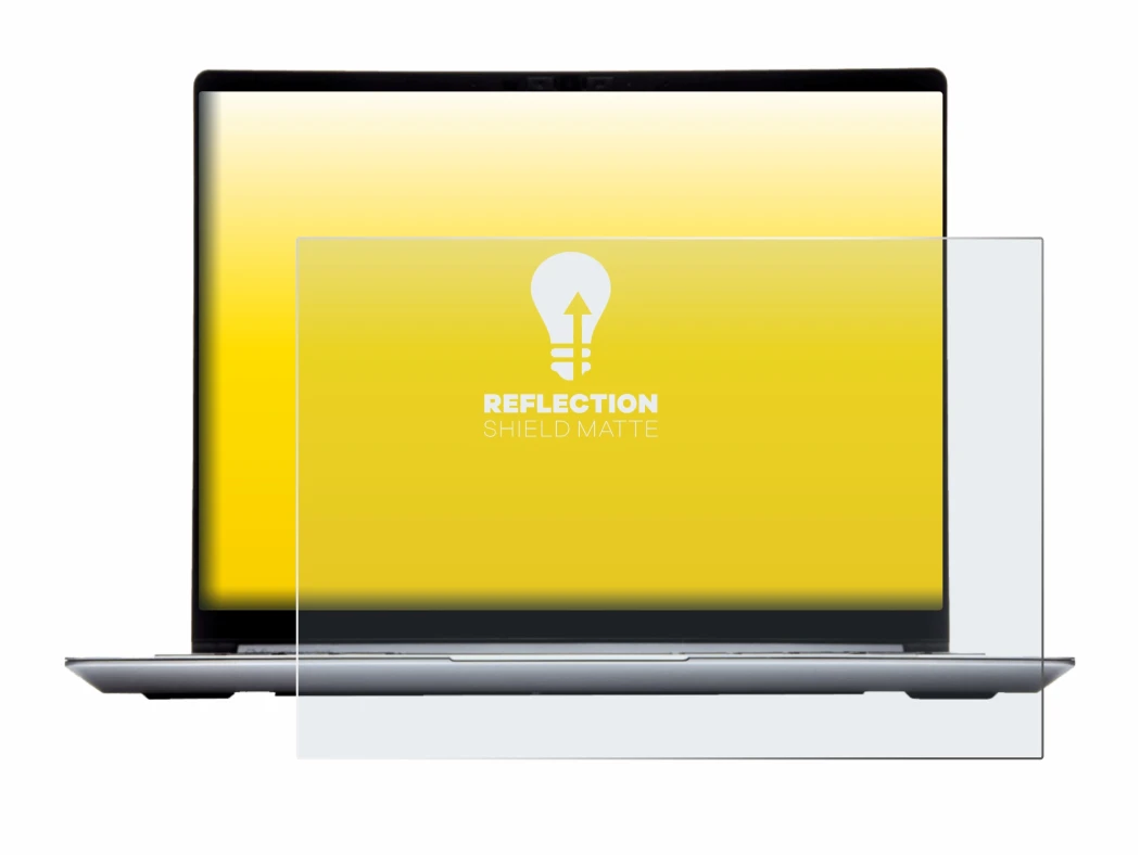 Abbildung des Geräts Framework Laptop 13 mit einer Vielzahl des Displayschutzes.