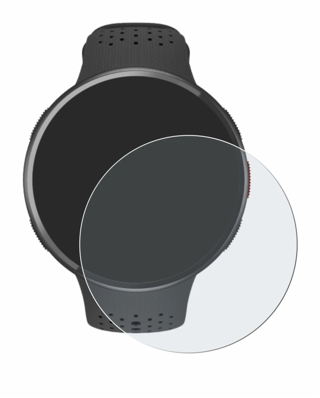 Abbildung des Geräts Polar Pacer Pro mit einer Vielzahl des Displayschutzes.