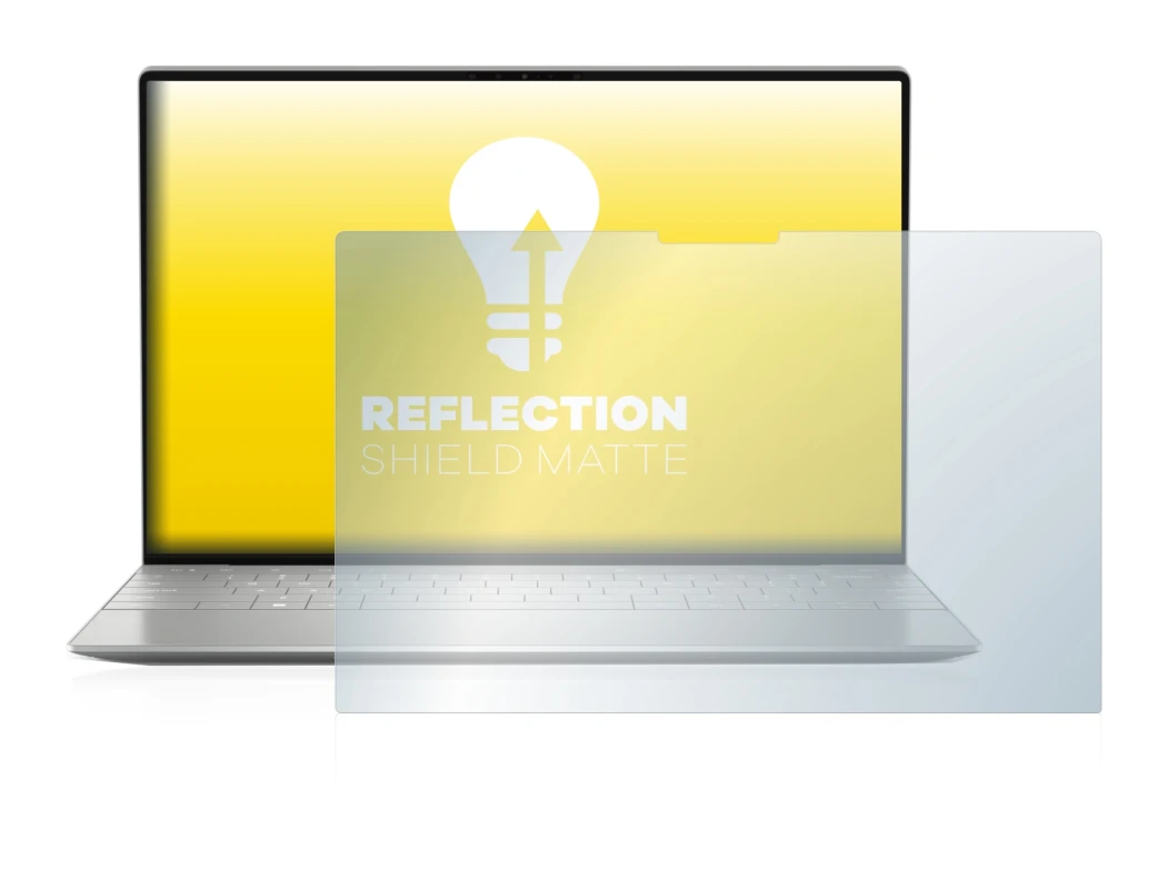 Abbildung des Geräts Dell XPS 13 Plus 9320 Touch mit einer Vielzahl des Displayschutzes.