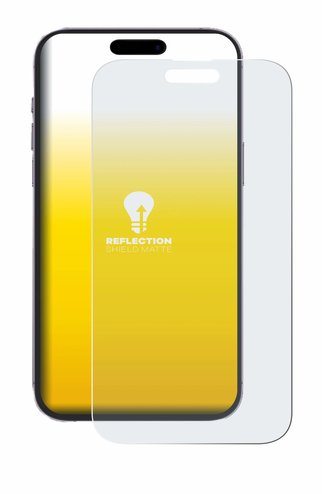 Abbildung des Geräts Apple iPhone 14 Pro Max mit einer Vielzahl des Displayschutzes.