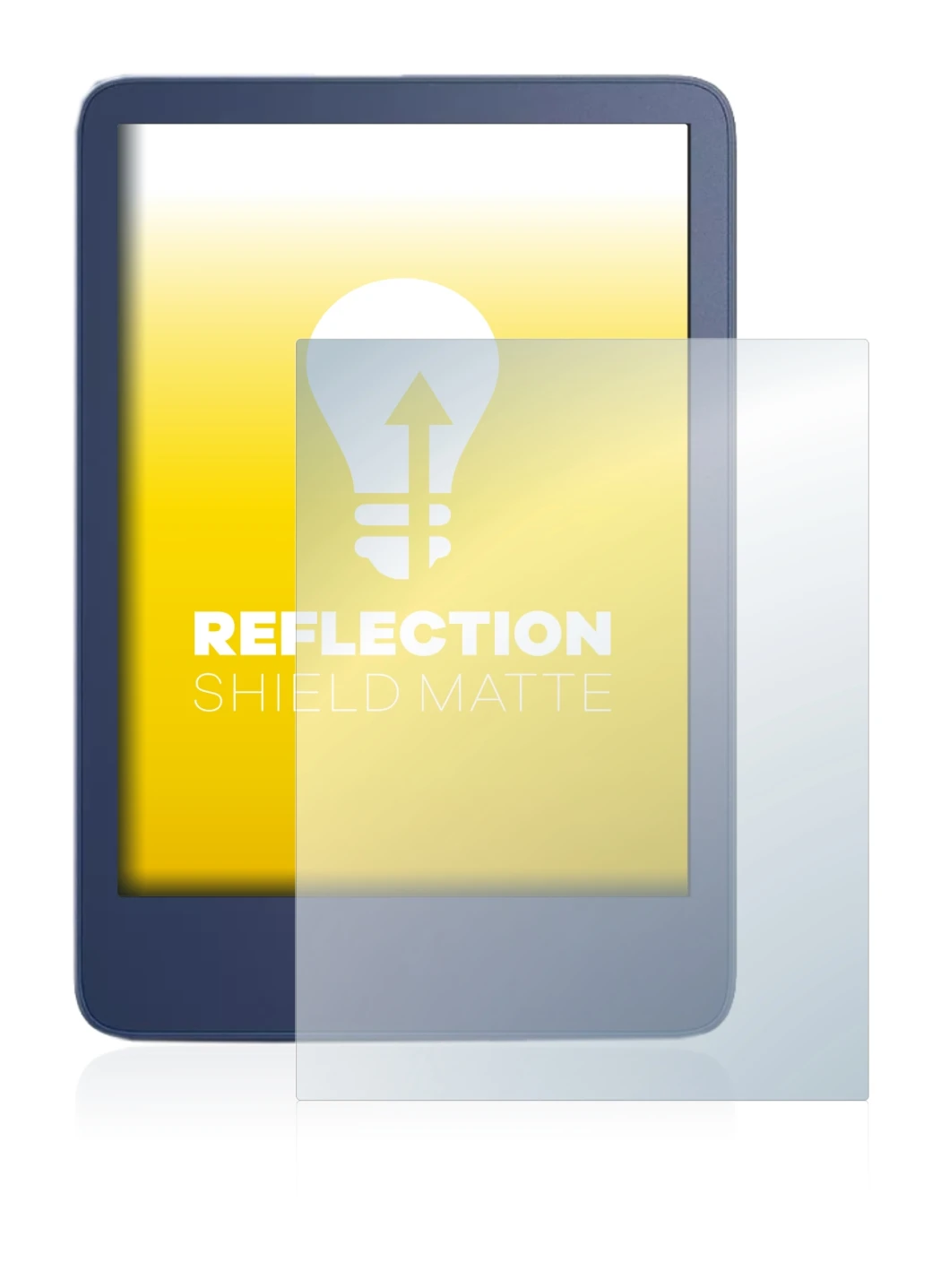 Abbildung des Geräts Amazon Kindle Reader 2022 mit einer Vielzahl des Displayschutzes.