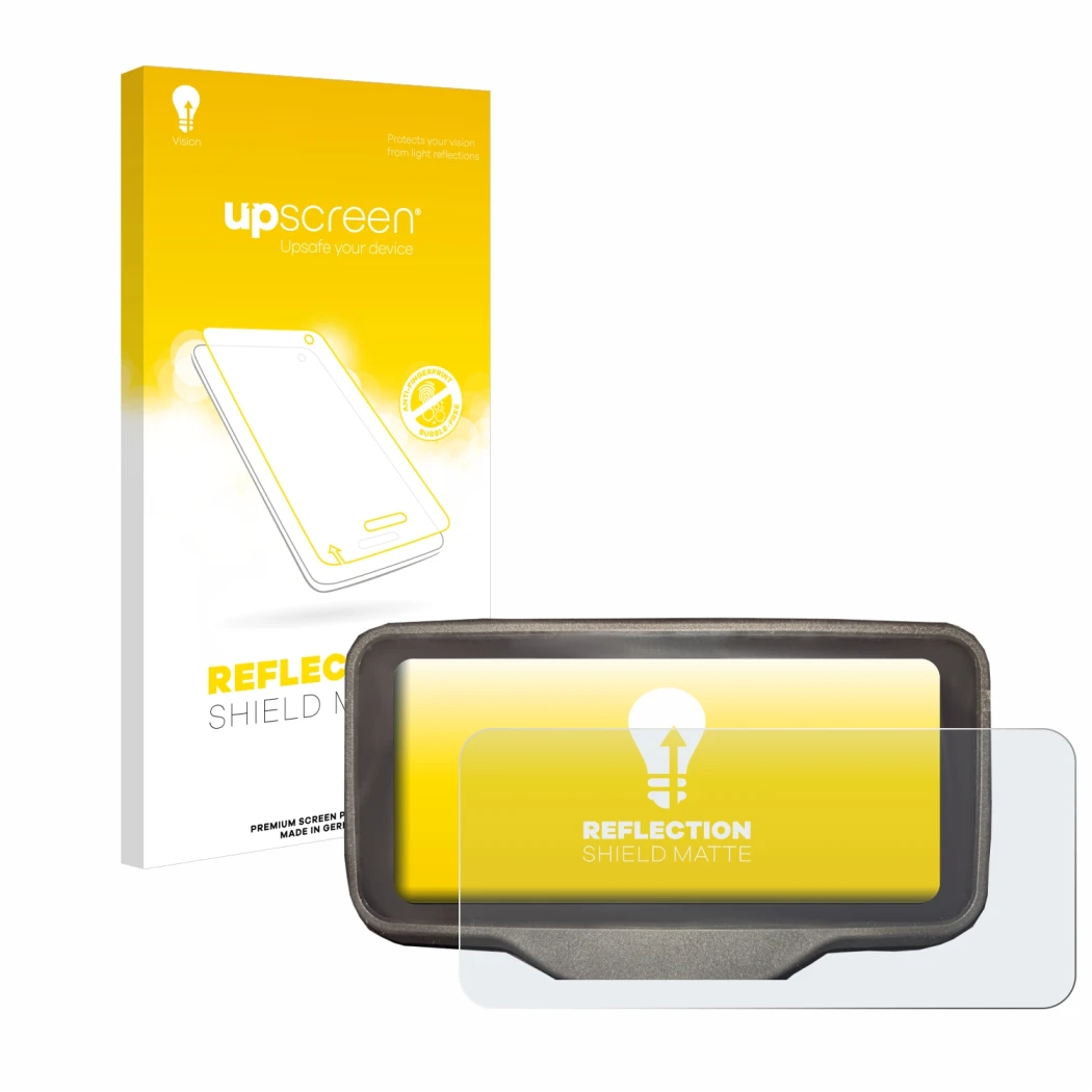 Vorderseite einer Produktverpackung mit dem Markenlogo upscreen. Daneben ist das Gerät Horwin SK3 mit dem zugehörigen Displays