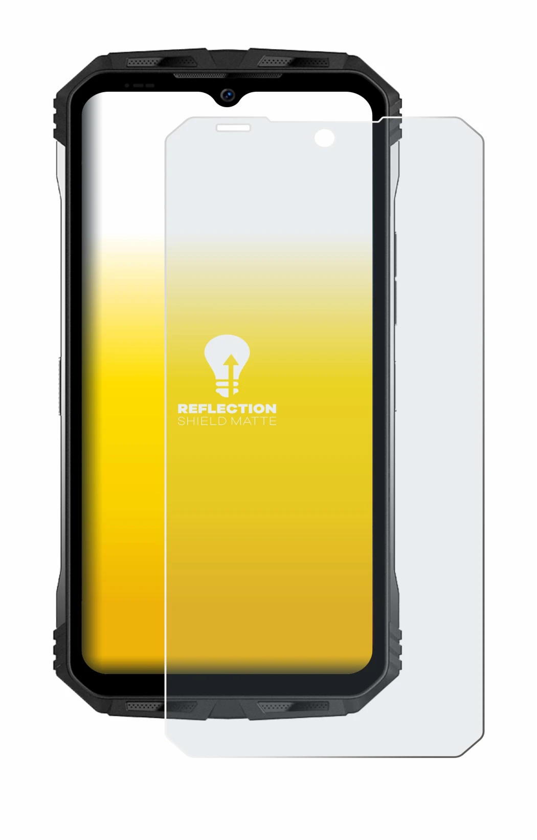 Abbildung des Geräts Doogee S100 mit einer Vielzahl des Displayschutzes.