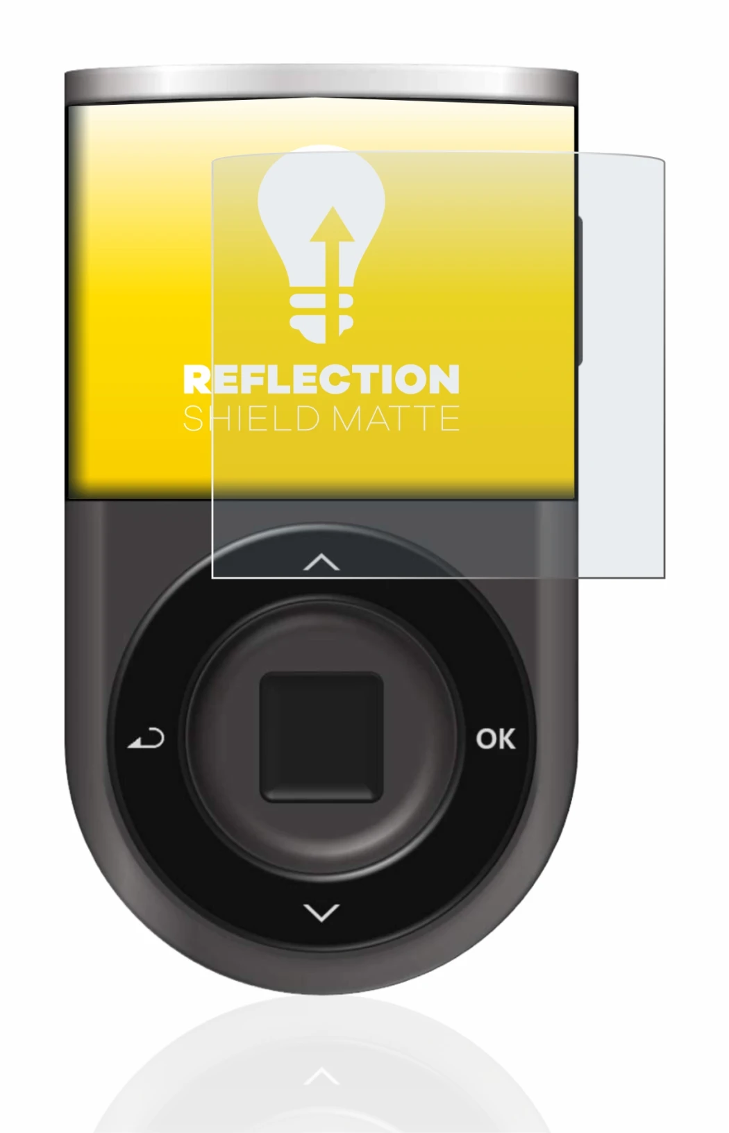 Abbildung des Geräts D’CENT Biometric Wallet mit einer Vielzahl des Displayschutzes.