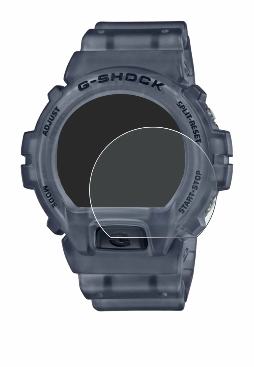 Abbildung des Geräts Casio G-Shock DW-6900 mit einer Vielzahl des Displayschutzes.