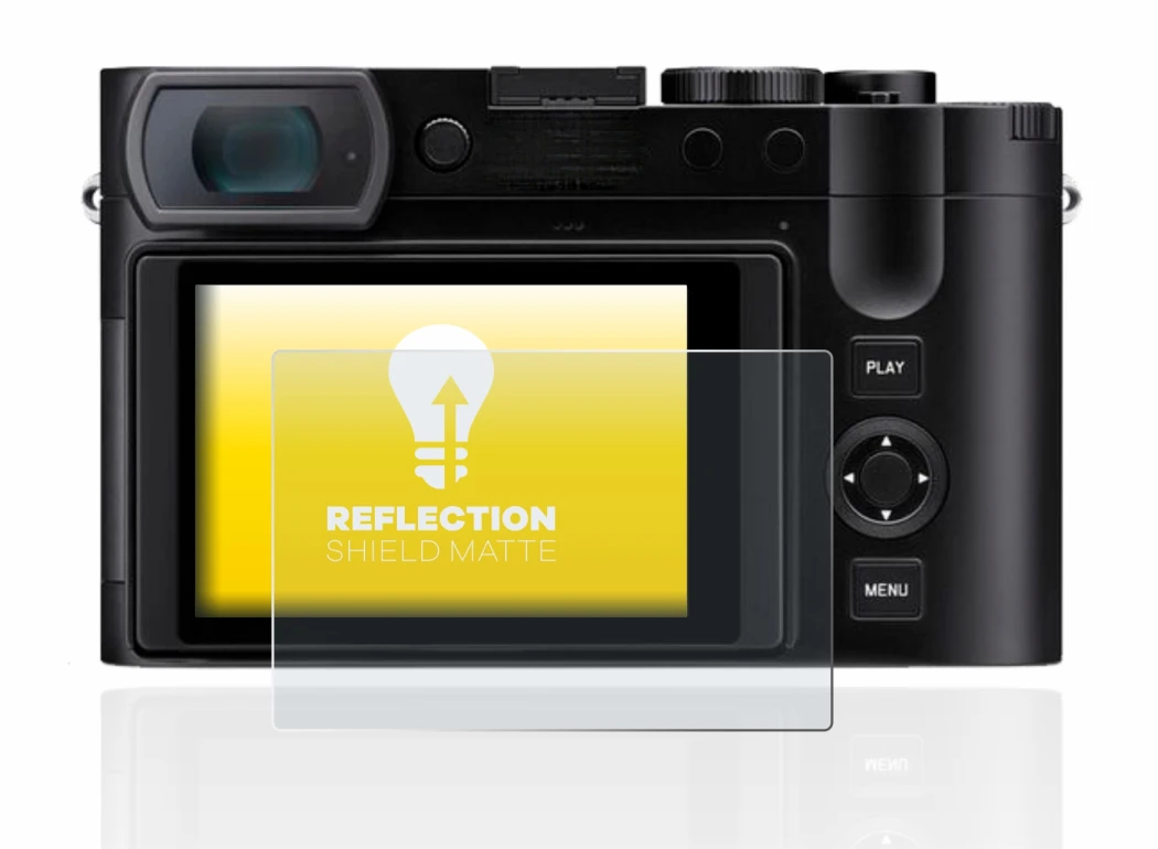 Abbildung des Geräts Leica Q3 mit einer Vielzahl des Displayschutzes.