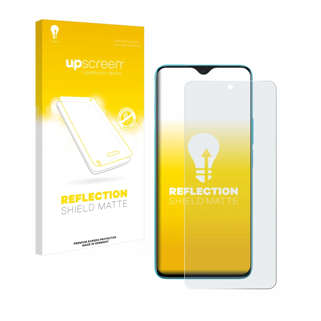 Vorderseite einer Produktverpackung mit dem Markenlogo upscreen. Daneben ist das Gerät Honor 90 Lite mit dem zugehörigen Displ