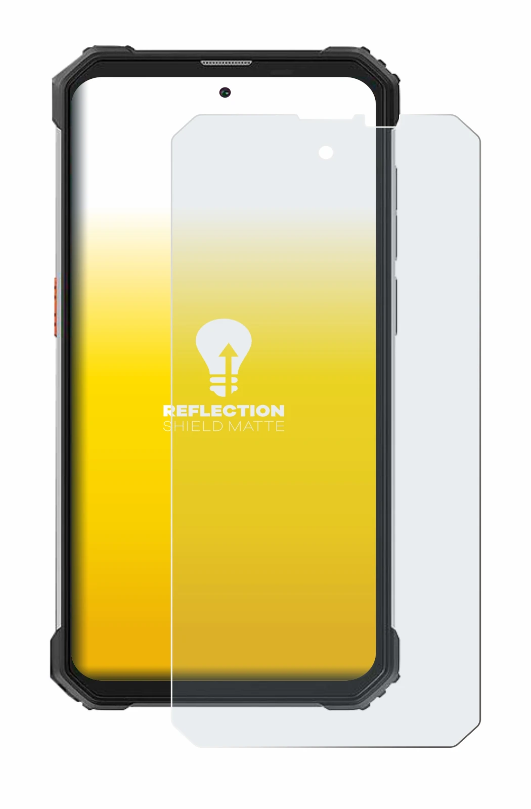 Abbildung des Geräts Blackview BV8900 mit einer Vielzahl des Displayschutzes.