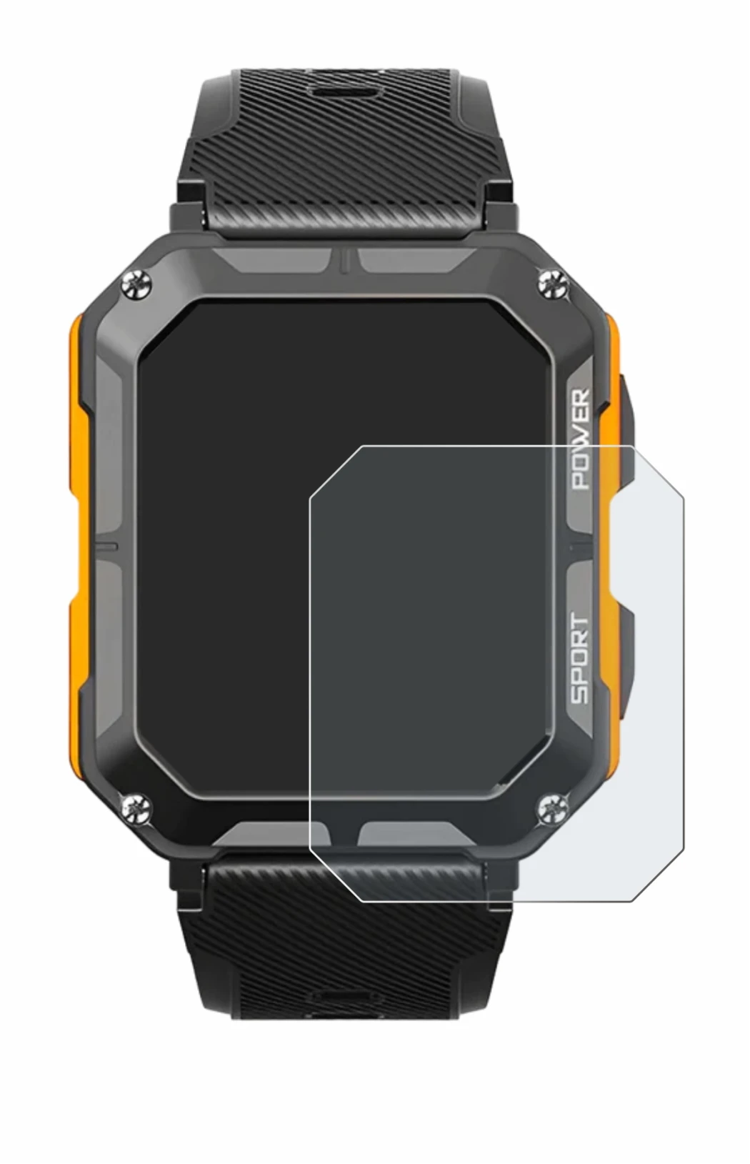 Abbildung des Geräts Njord Gear The Indestructible Smartwatch mit einer Vielzahl des Displayschutzes.