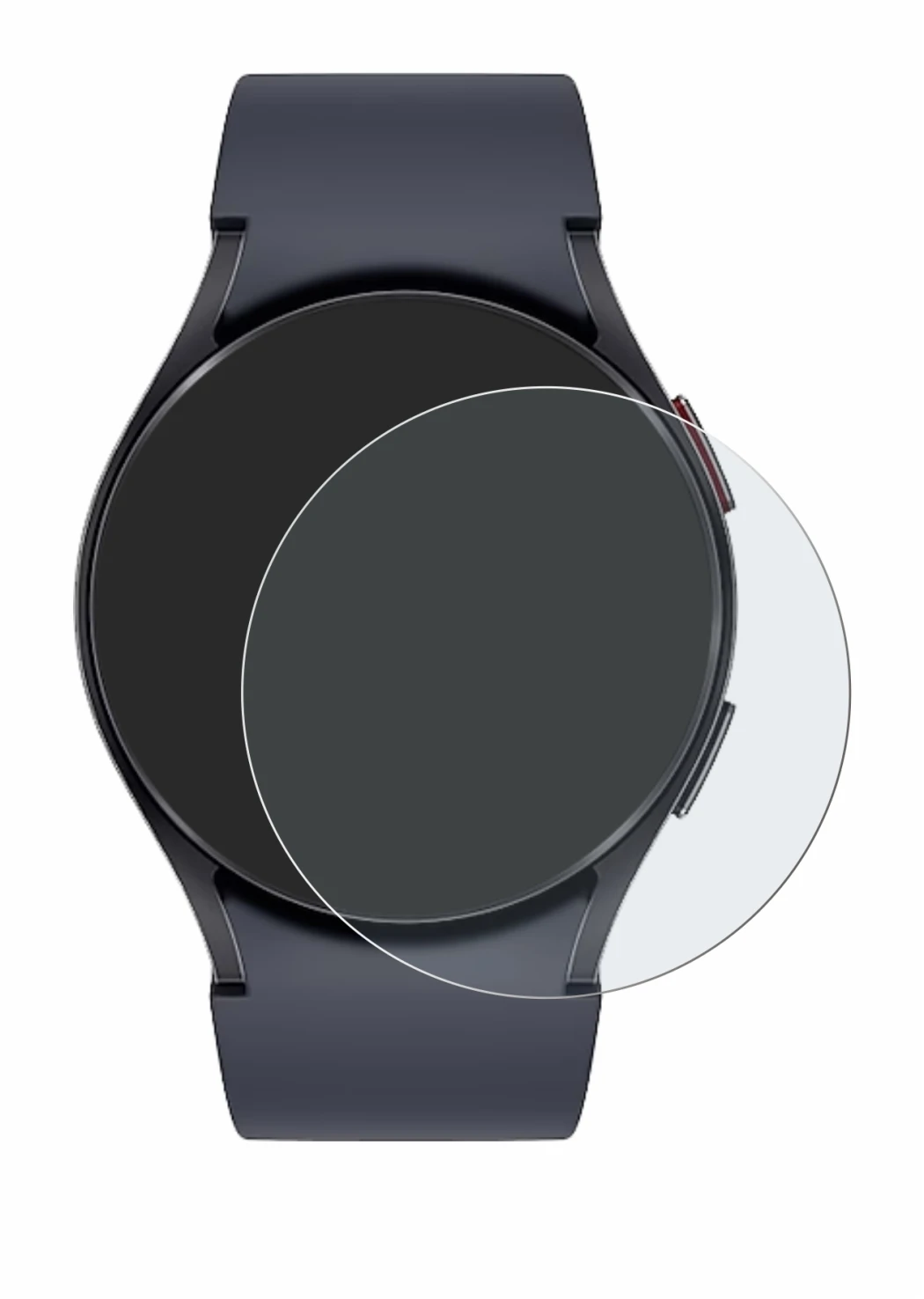 Abbildung des Geräts Samsung Galaxy Watch 6 (40 mm) mit einer Vielzahl des Displayschutzes.