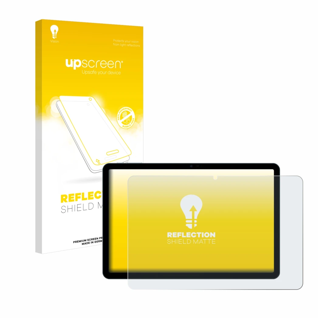 Vorderseite einer Produktverpackung mit dem Markenlogo upscreen. Daneben ist das Gerät Doogee T30 Pro mit dem zugehörigen Disp