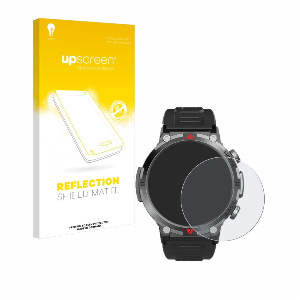 Vorderseite einer Produktverpackung mit dem Markenlogo upscreen. Daneben ist das Gerät IFMDA S100 1.45