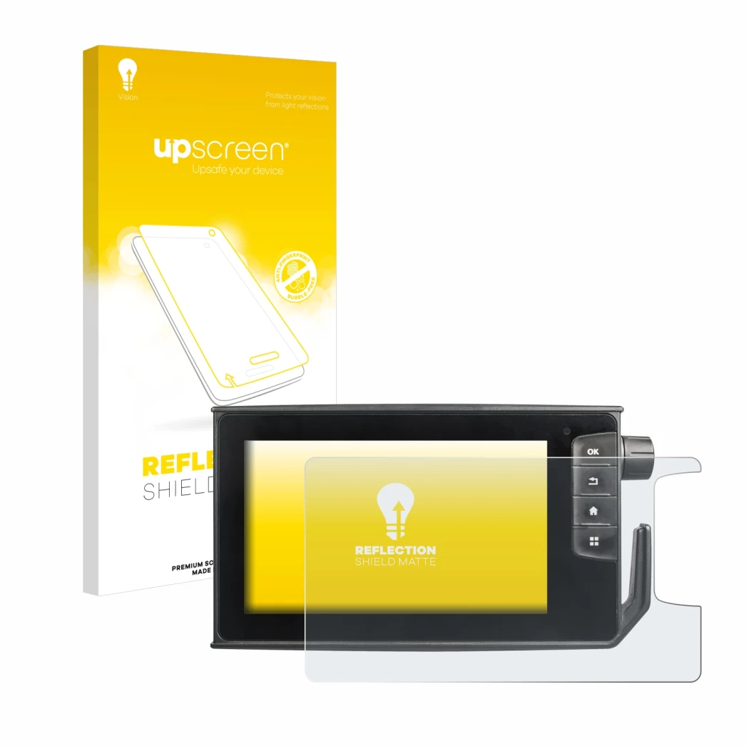 Vorderseite einer Produktverpackung mit dem Markenlogo upscreen. Daneben ist das Gerät Valtra SmartTouch Terminal mit dem zuge