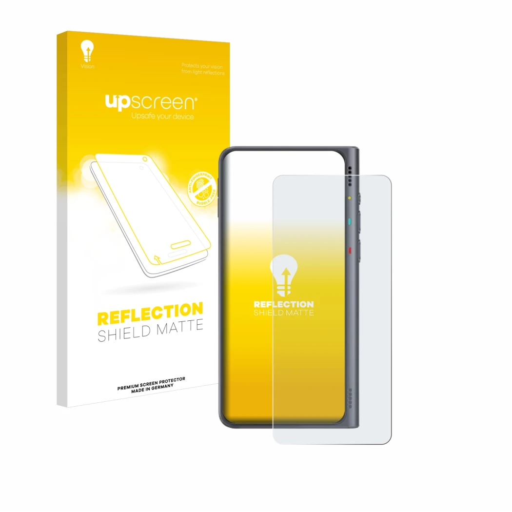 Vorderseite einer Produktverpackung mit dem Markenlogo upscreen. Daneben ist das Gerät Timekettle Fluentalk T1 mit dem zugehör