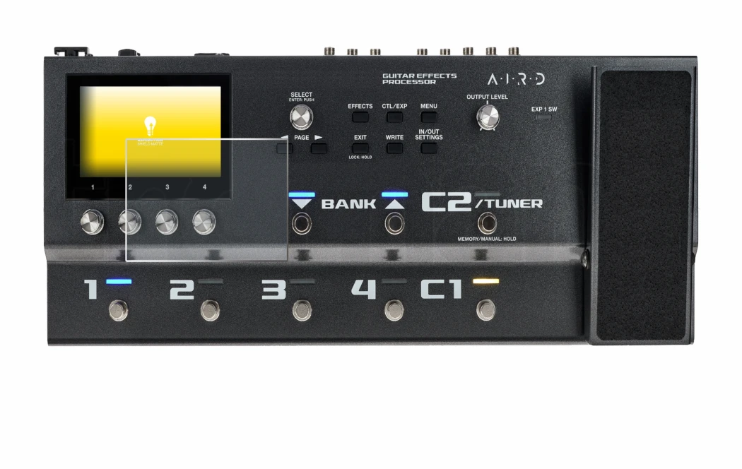 Abbildung des Geräts Boss GX-100 mit einer Vielzahl des Displayschutzes.