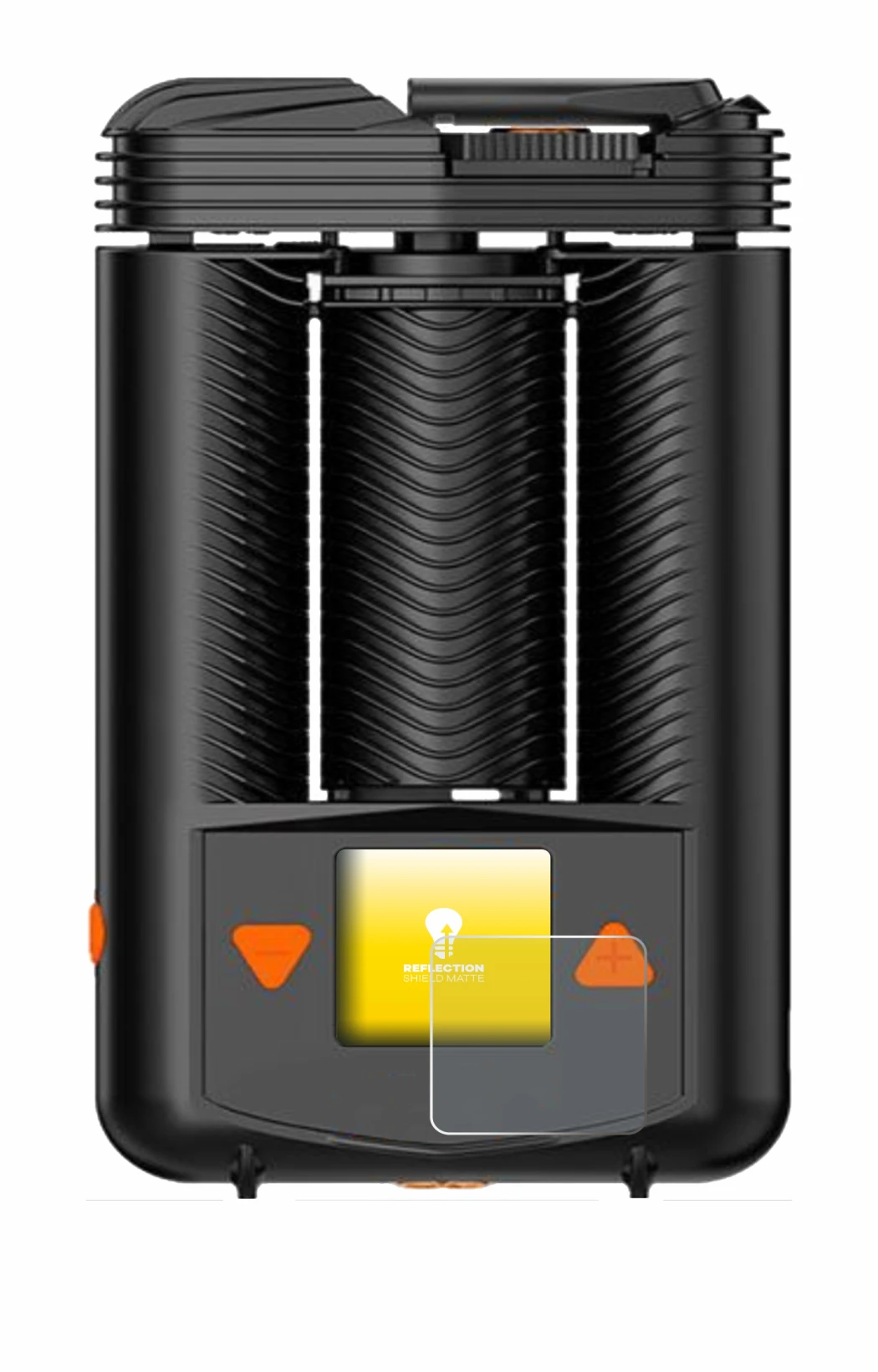 Abbildung des Geräts Storz & Bickel Mighty + mit einer Vielzahl des Displayschutzes.