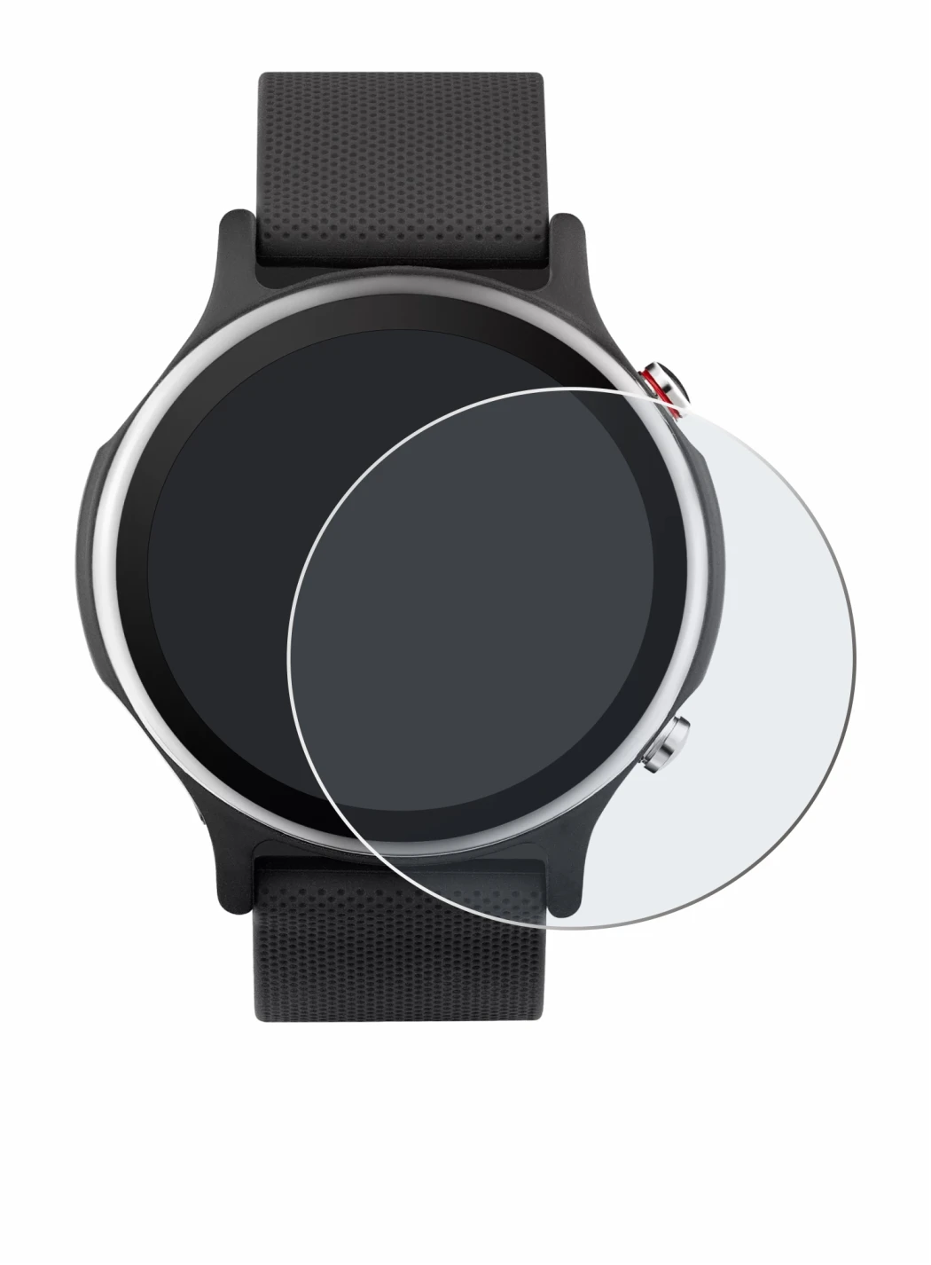 Abbildung des Geräts ASUS VivoWatch 6 mit einer Vielzahl des Displayschutzes.