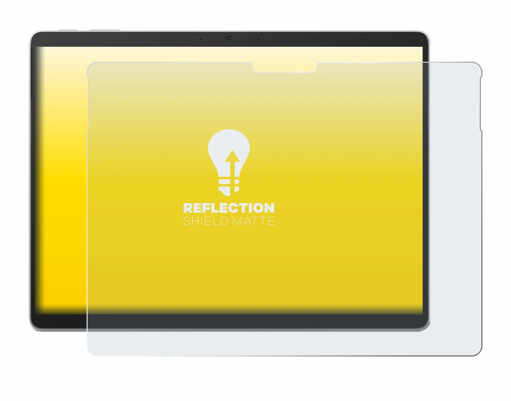 Abbildung des Geräts Microsoft Surface Pro 10 mit einer Vielzahl des Displayschutzes.