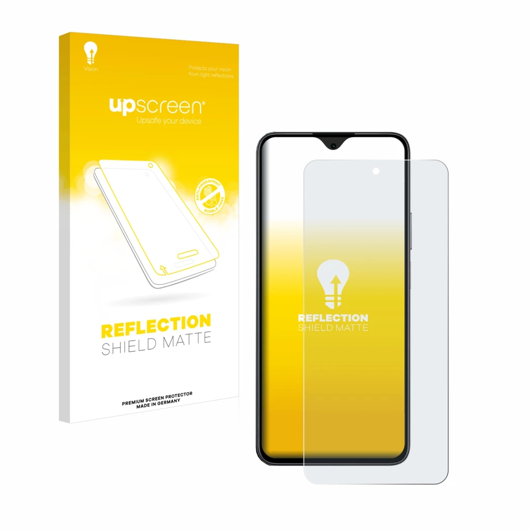 Vorderseite einer Produktverpackung mit dem Markenlogo upscreen. Daneben ist das Gerät Honor 90 Smart mit dem zugehörigen Disp