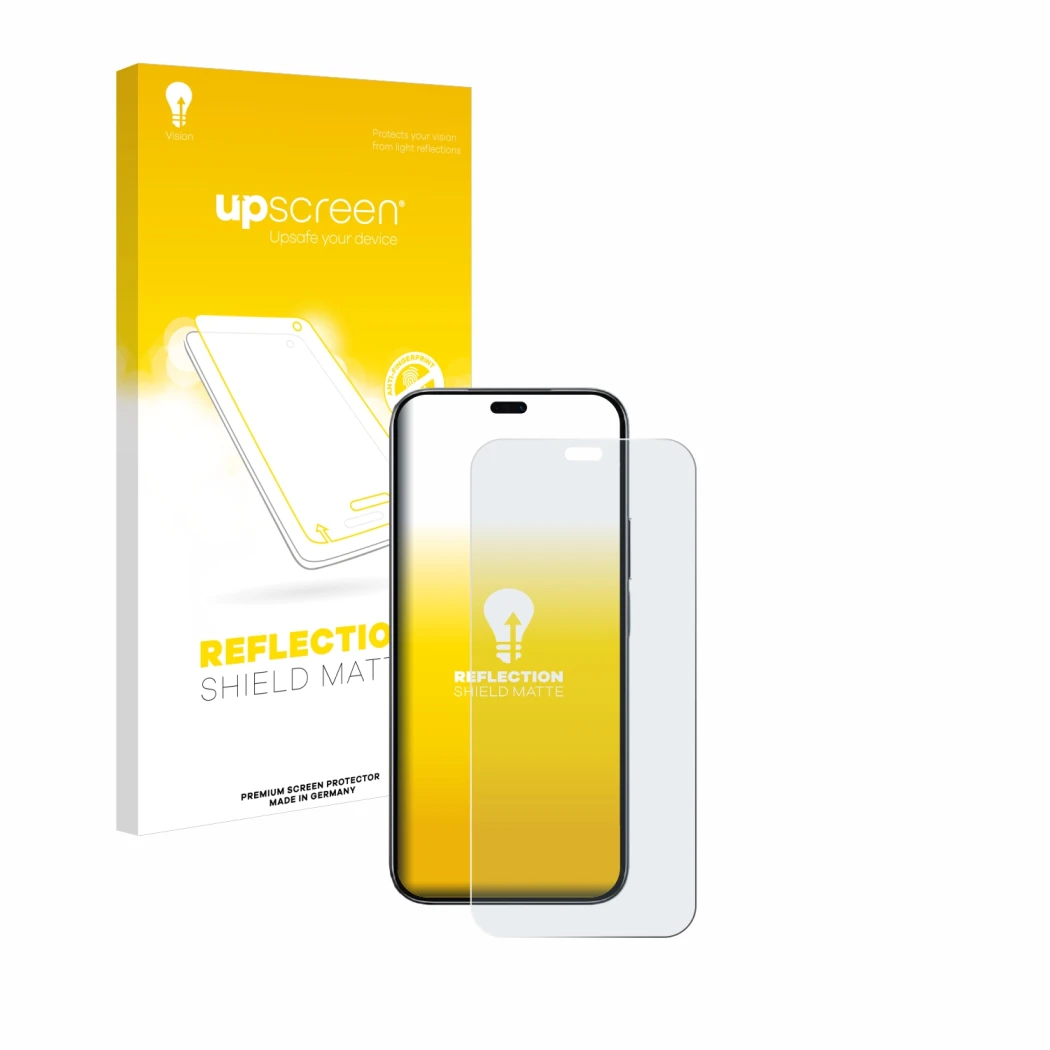 Vorderseite einer Produktverpackung mit dem Markenlogo upscreen. Daneben ist das Gerät Honor 200 Lite mit dem zugehörigen Disp