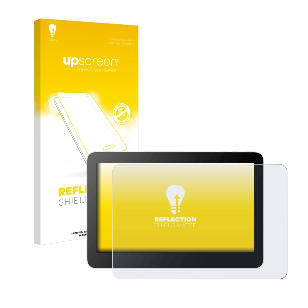 Vorderseite einer Produktverpackung mit dem Markenlogo upscreen. Daneben ist das Gerät Wacom One 13 Touch mit dem zugehörigen 
