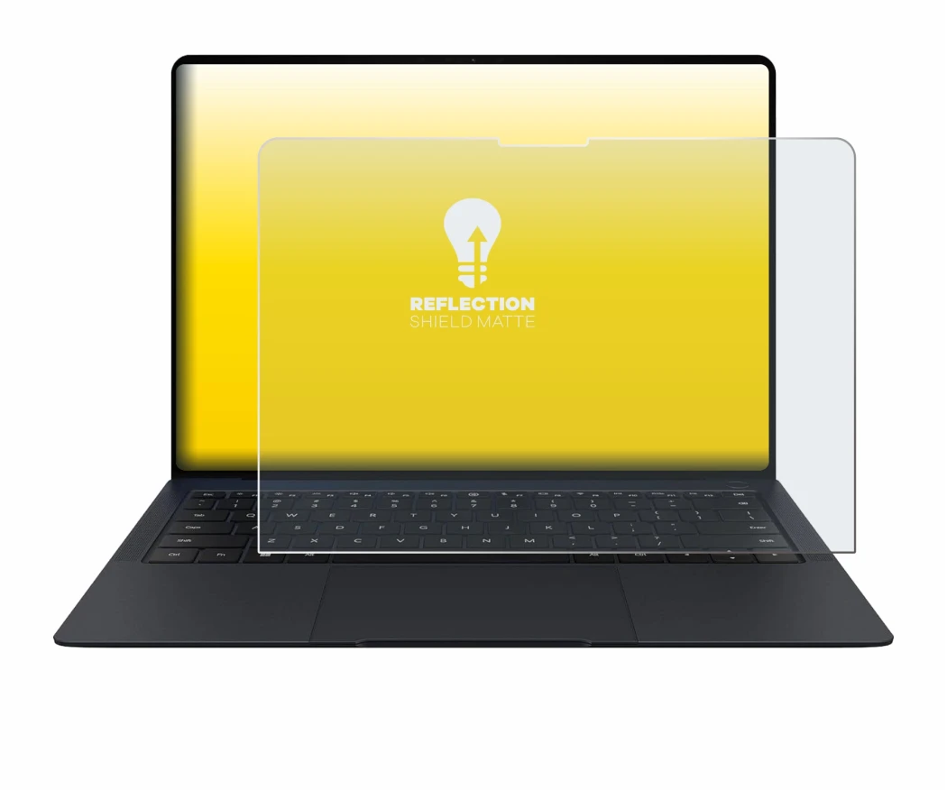 Abbildung des Geräts Huawei MateBook X Pro 2024 mit einer Vielzahl des Displayschutzes.