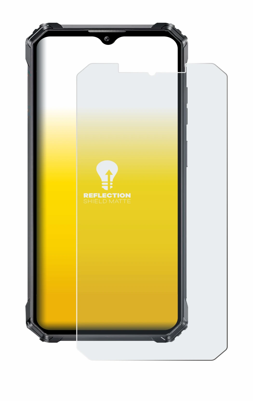 Abbildung des Geräts Oukitel WP28 S mit einer Vielzahl des Displayschutzes.