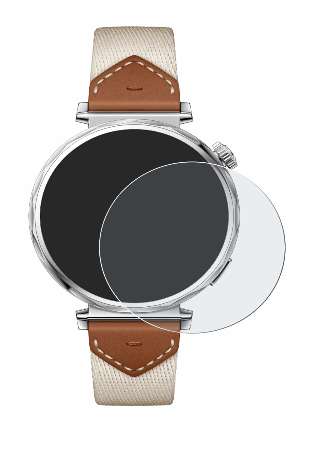 Abbildung des Geräts Huawei Watch GT 5 (41 mm) mit einer Vielzahl des Displayschutzes.