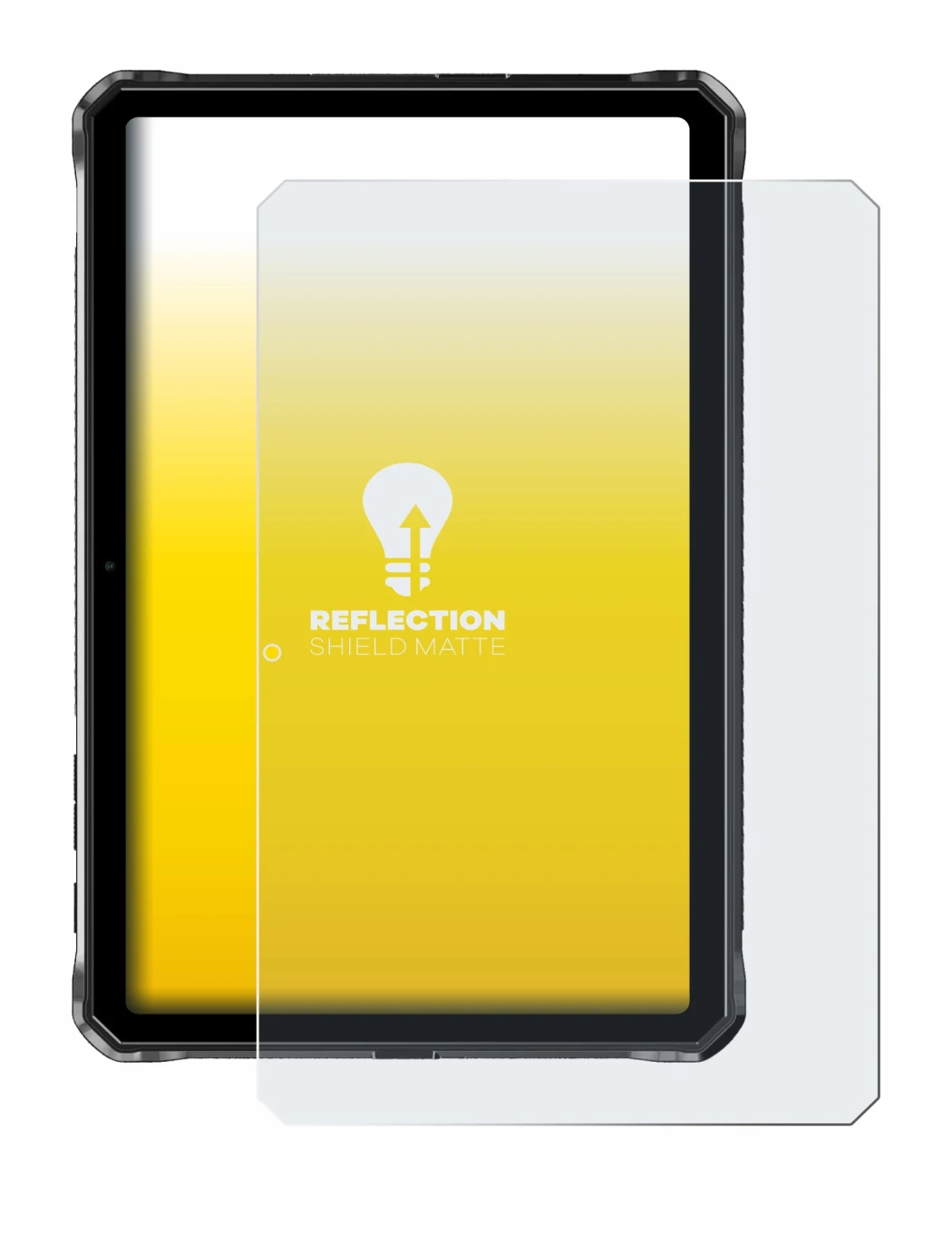 Abbildung des Geräts Doogee R10 mit einer Vielzahl des Displayschutzes.