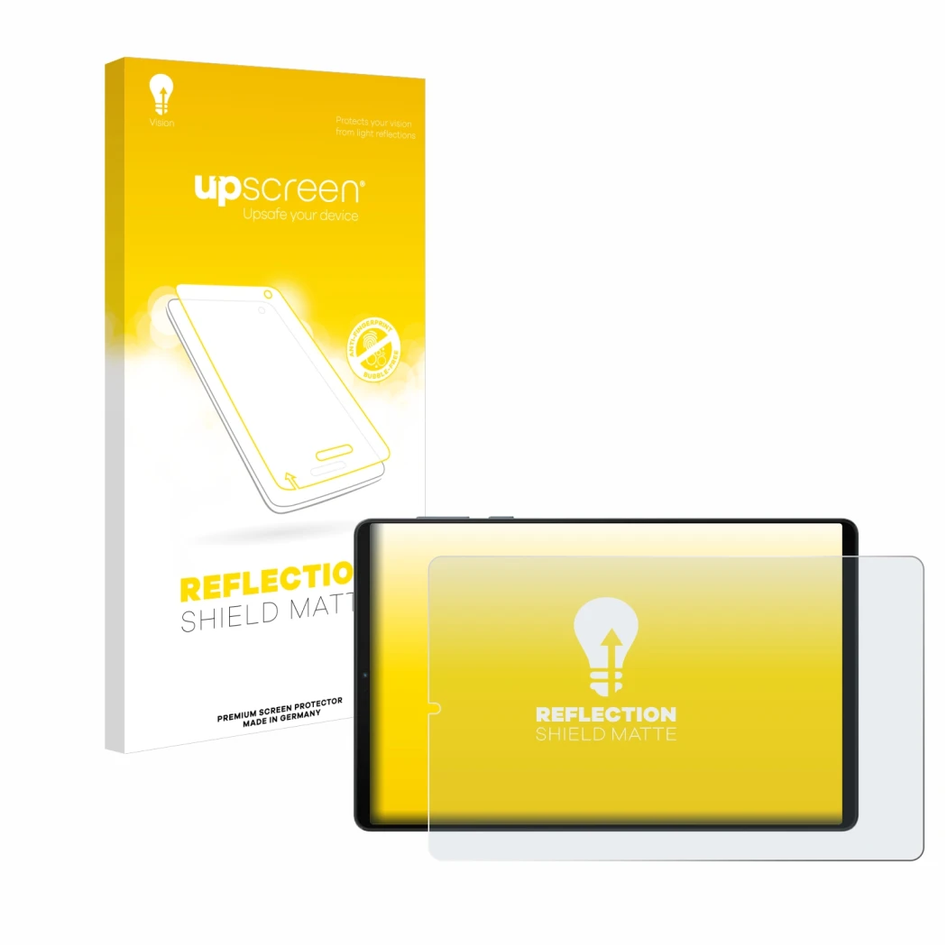 Vorderseite einer Produktverpackung mit dem Markenlogo upscreen. Daneben ist das Gerät Lenovo Legion Y700 (2024) mit dem zugeh