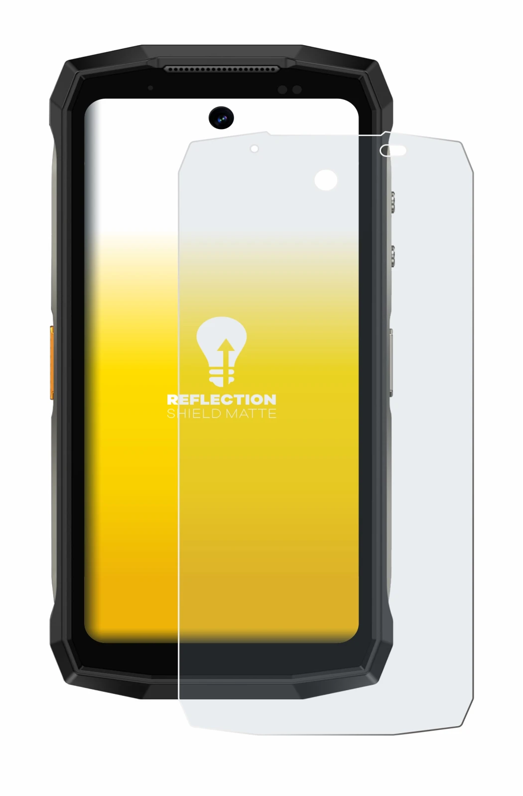 Abbildung des Geräts Ulefone Armor Mini 20 Pro mit einer Vielzahl des Displayschutzes.